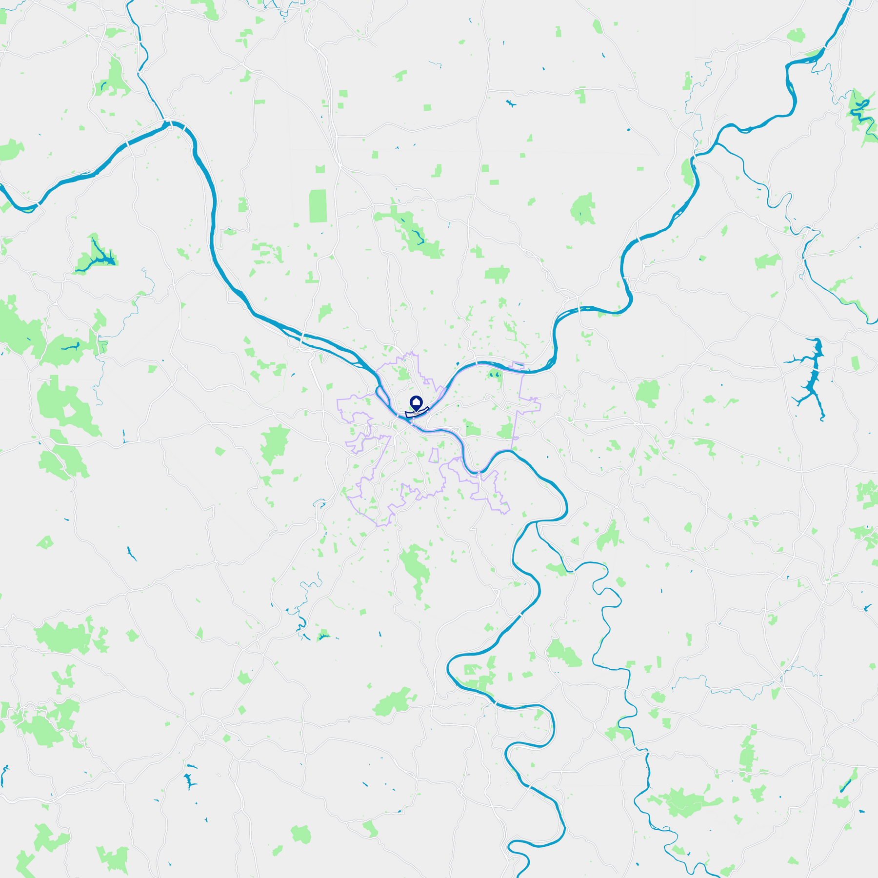 Neighborhood guide map of North Shore, Pittsburgh